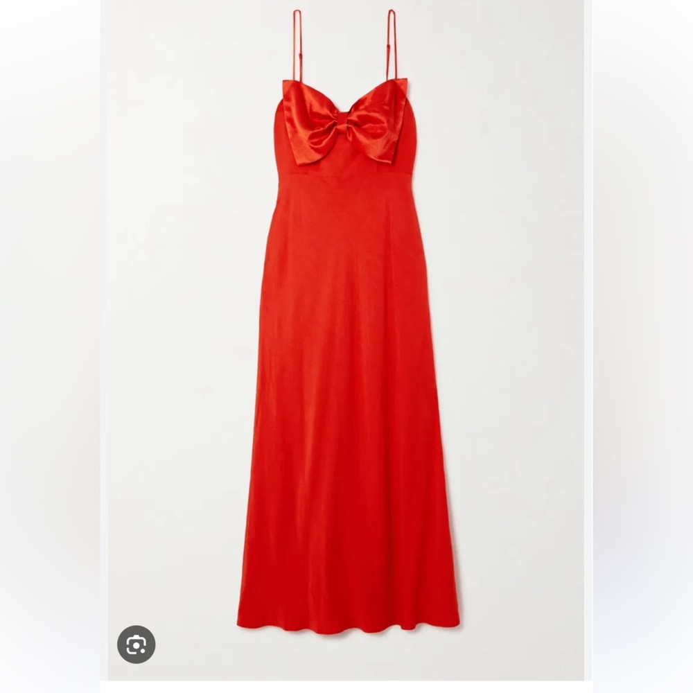 RIXO Leanna Dress Red sz small Bow front dress